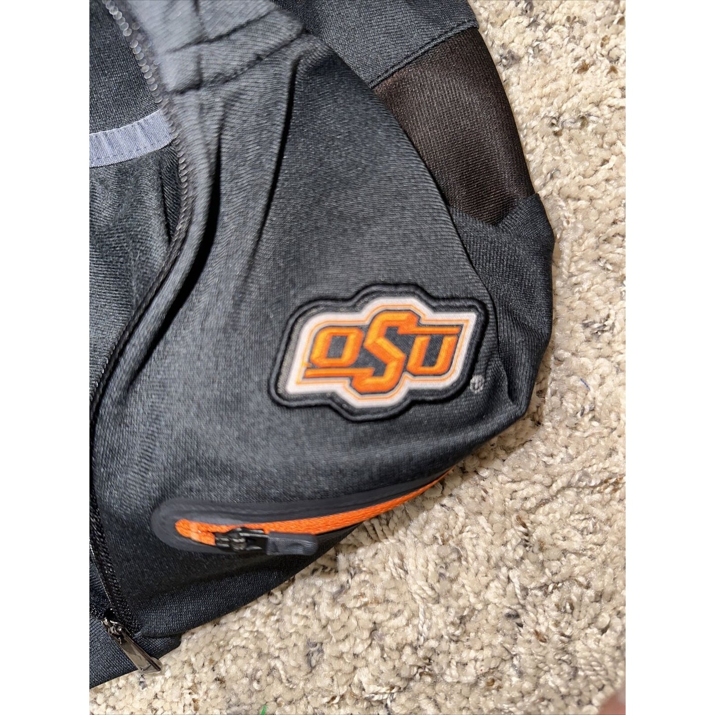 Men’s Black Oklahoma State University 1/4 Zip Pullover Nike Small Jacket