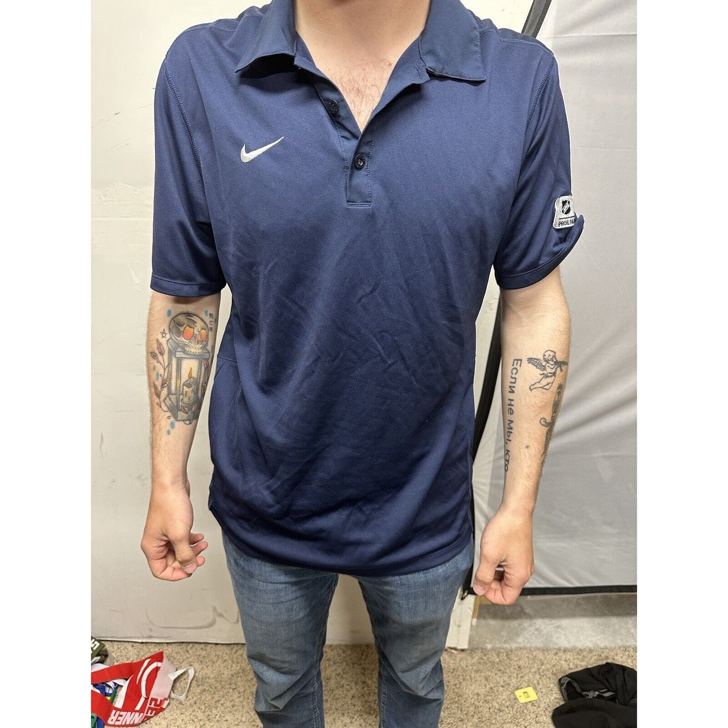 Men’s Medium Nike Polo Shirt Dri Fit NHL USA Hockey