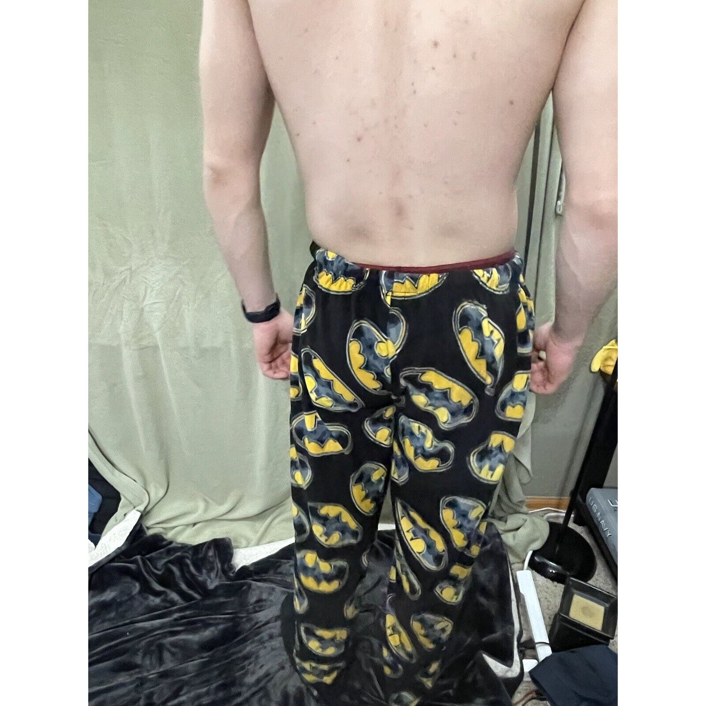 Men’s Large Batman Flannel Pajamas Sleepwear