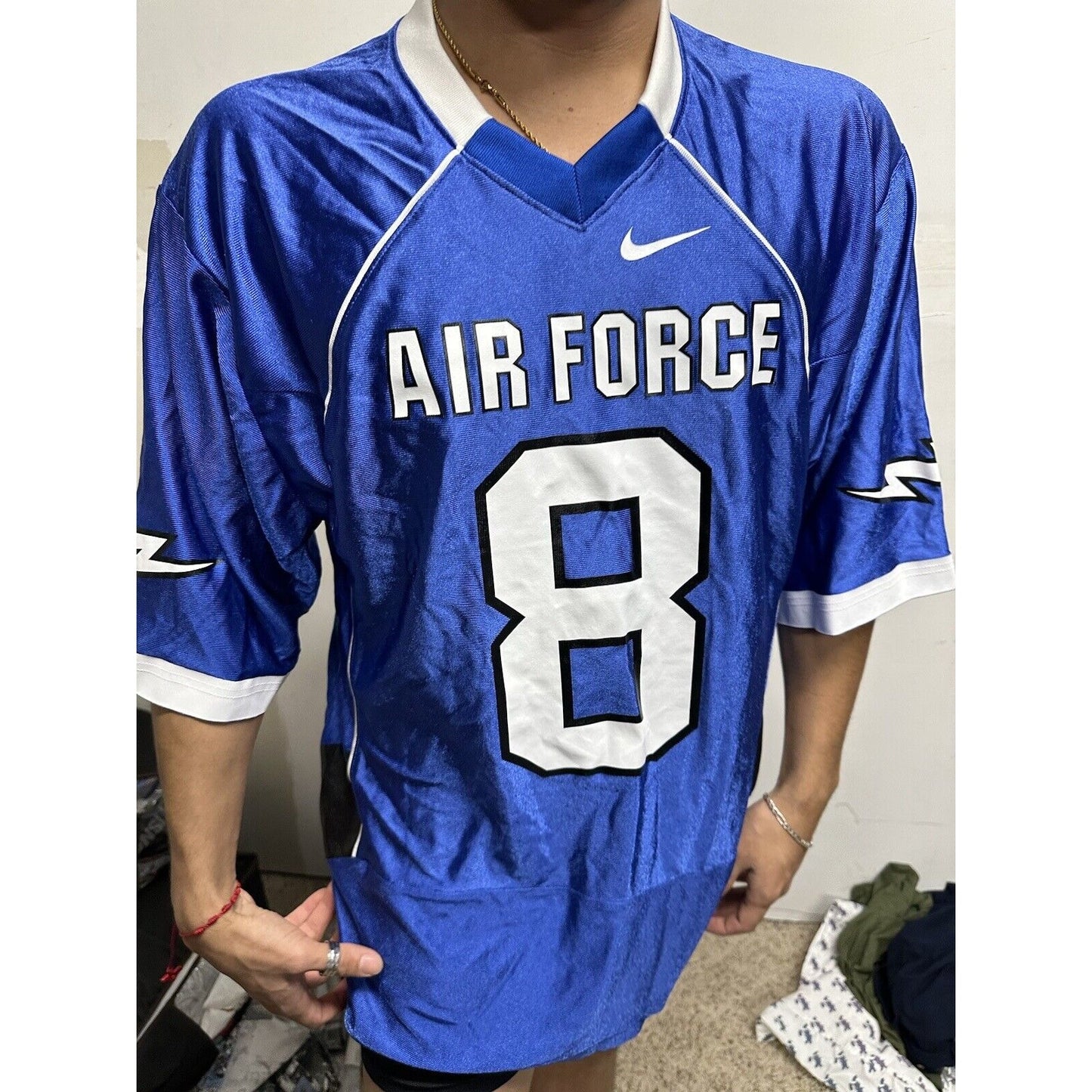 Men’s Air Force Falcons Team Nike Football Jersey Number 8 Medium