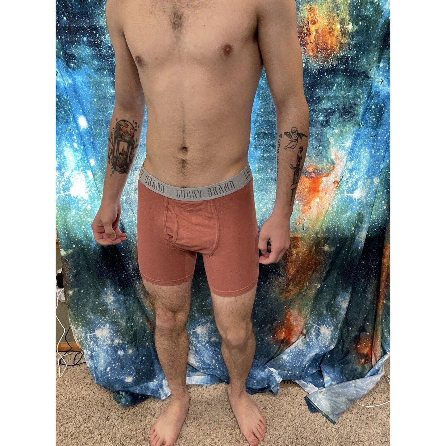 Men's Lucky brand mauve color medium boxer briefs
