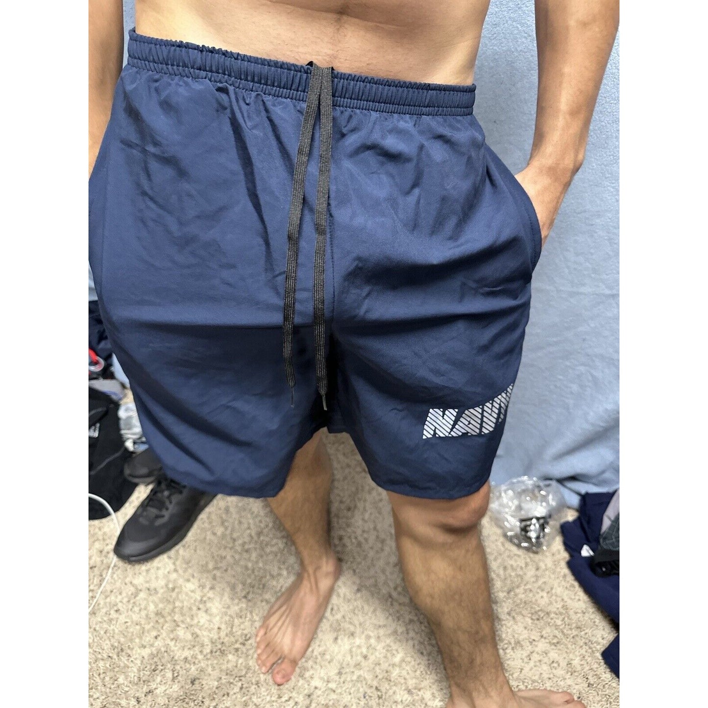 Men’s New Balance Medium Navy Uniform Pt Shorts Blue