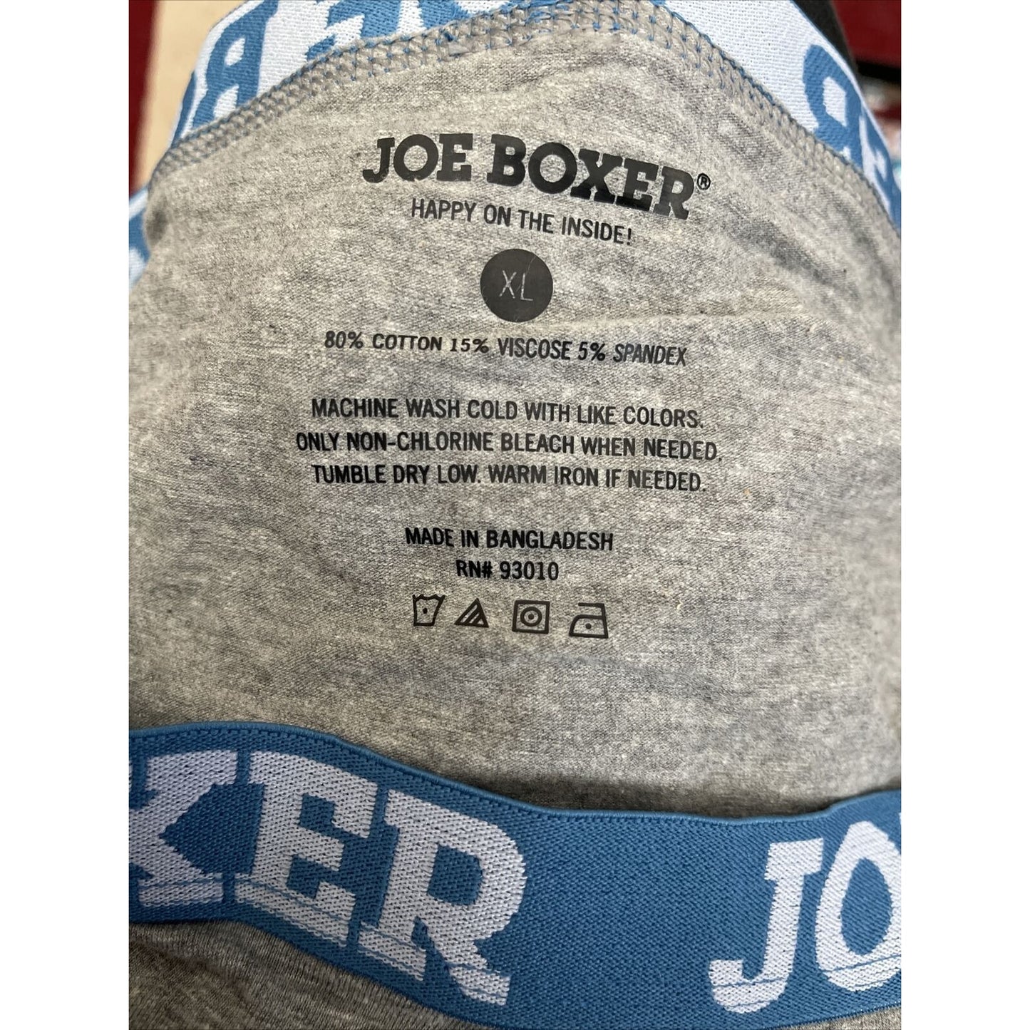 men's joe boxer gray xl happy on the inside boxer briefs new and unworn