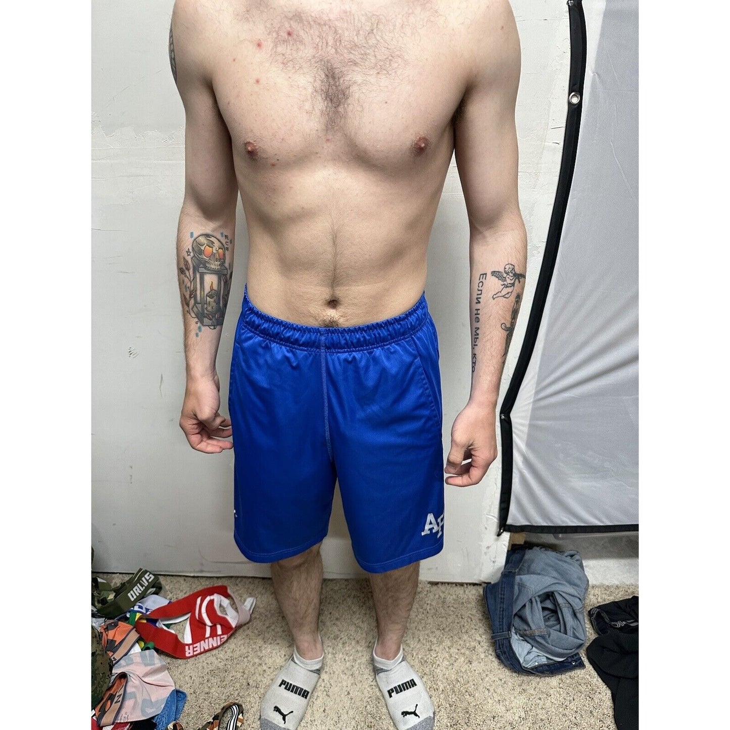 Men’s Air Force Blue Nike Dri Fit Small Workout Shorts