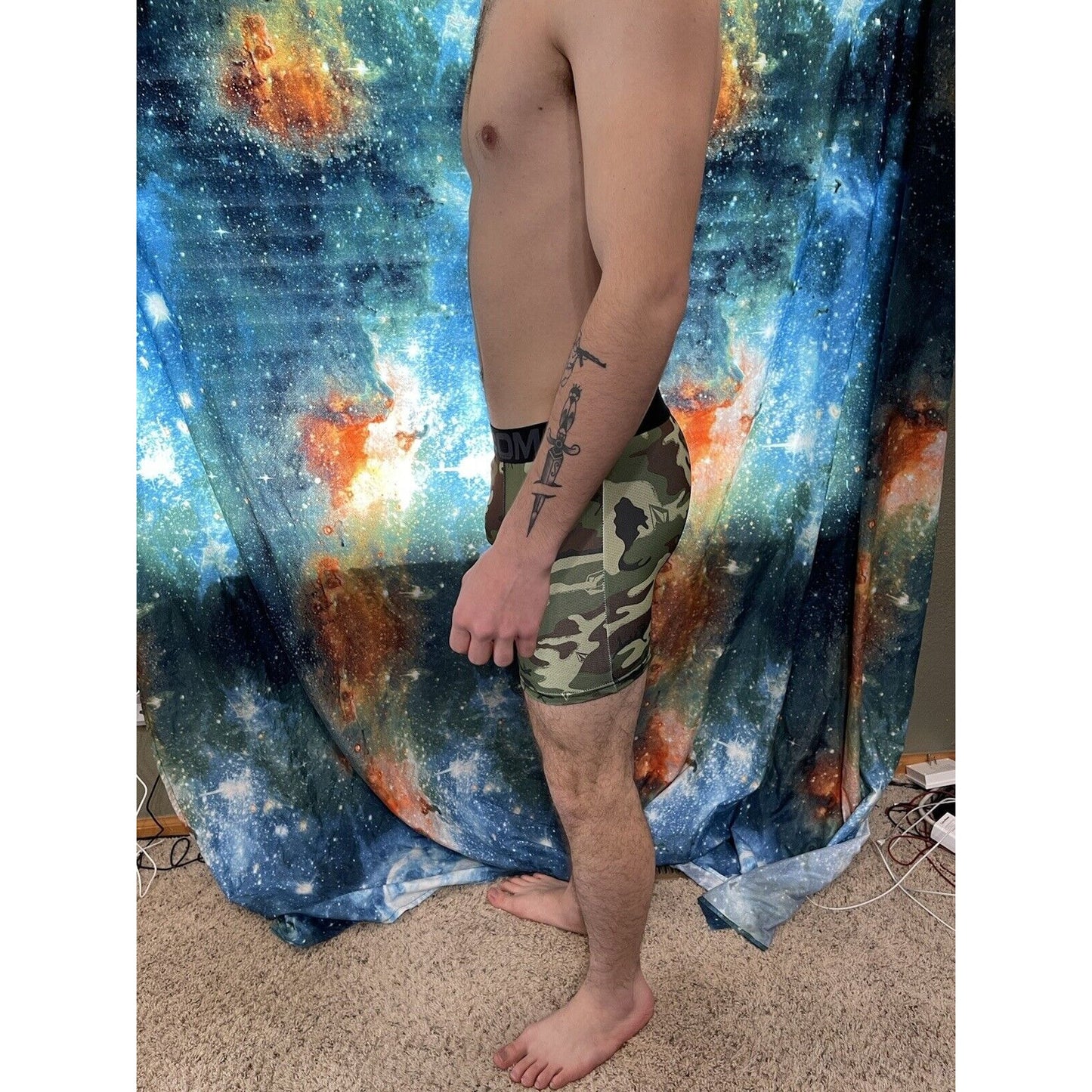 Men's Volcom Size Small Camo Military Compression Shorts New And Unworn