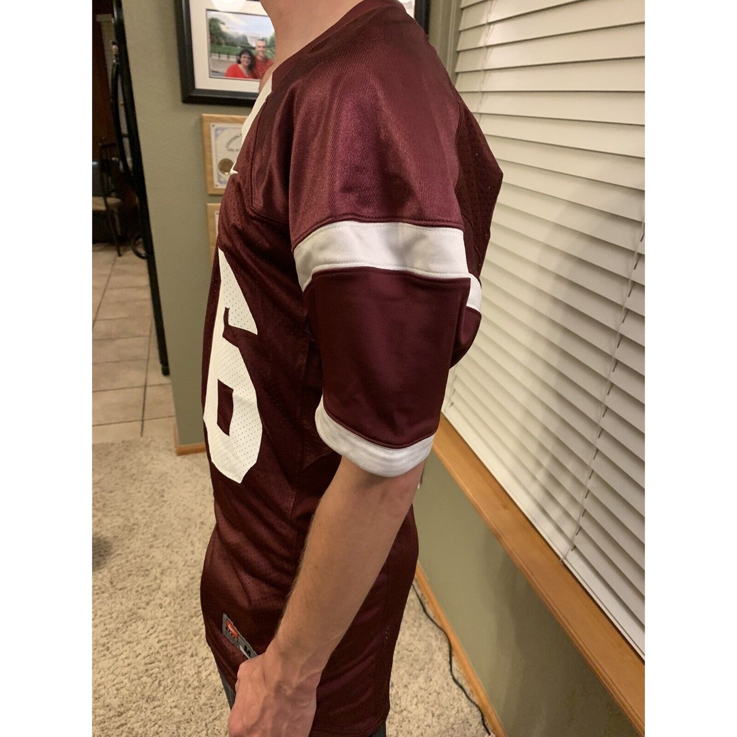 Nike Eagles Maroon Football Game Jersey Medium