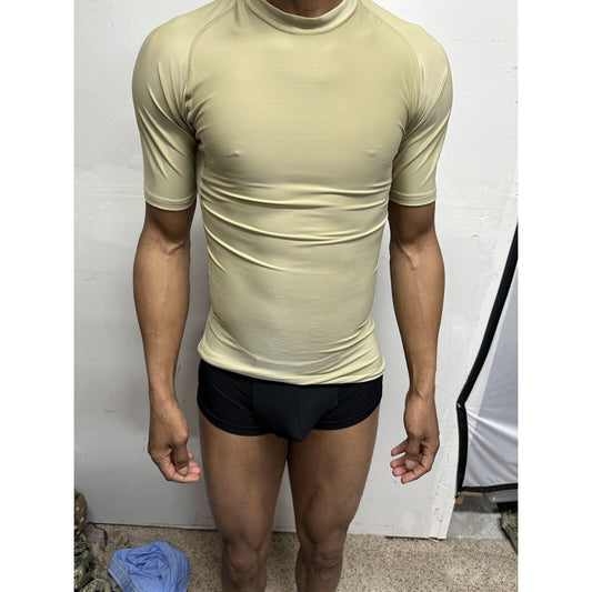 Men’s Military Tan 5.11 Tactical Series Medium 20% Spandex muscle shirt