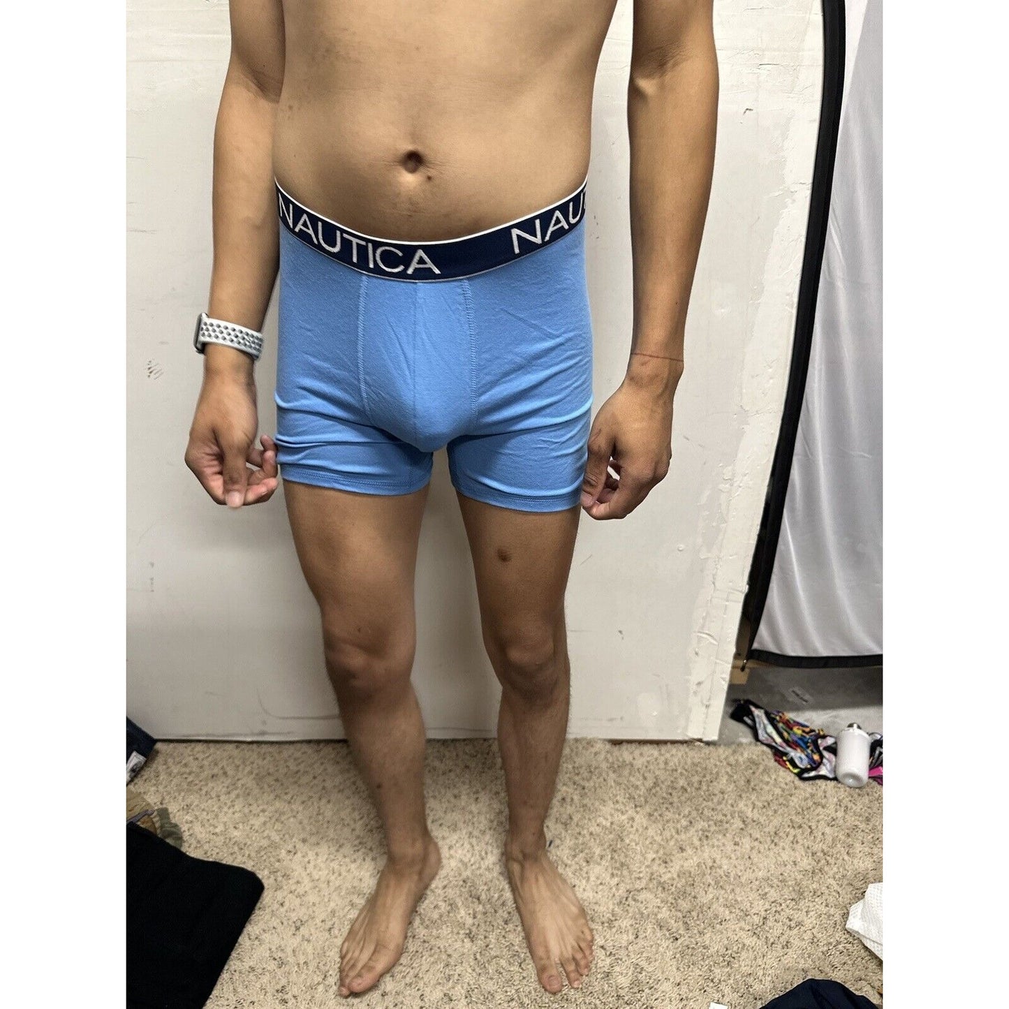 Men’s Nautica Light Blue Boxer Briefs Medium