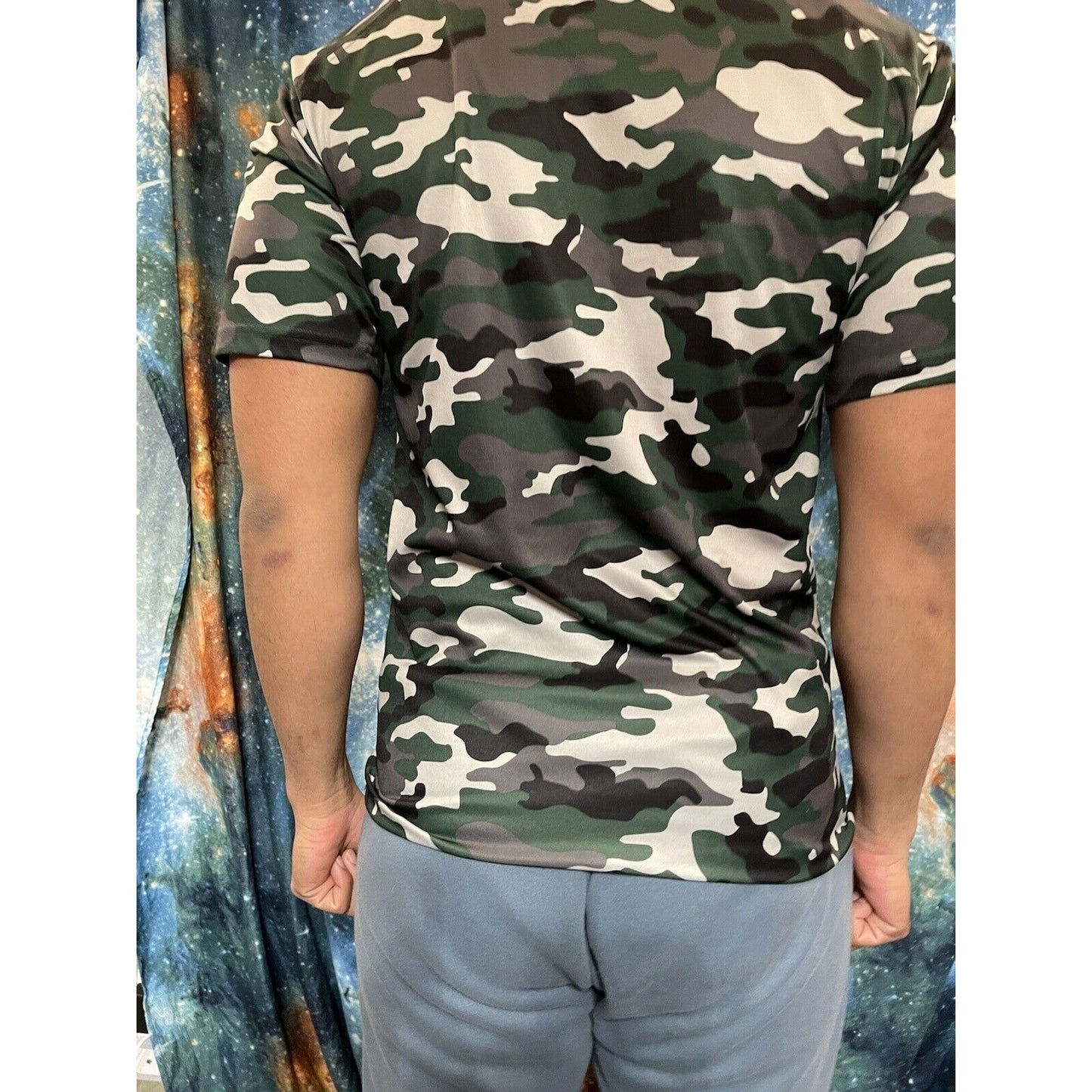 Men’s Colorado Springs Warrior Football Camo Shortsleeve tshirt medium