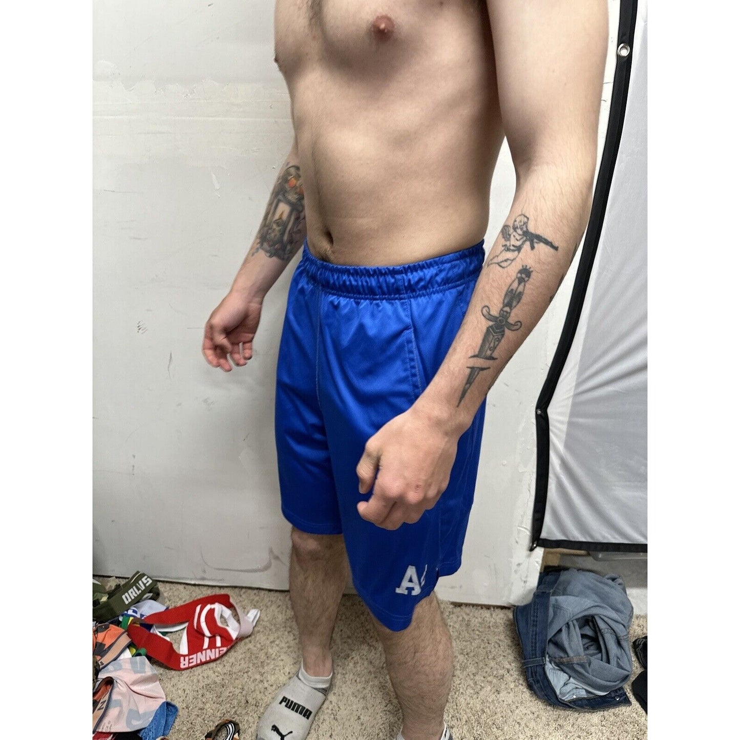 Men’s Air Force Blue Nike Dri Fit Small Workout Shorts