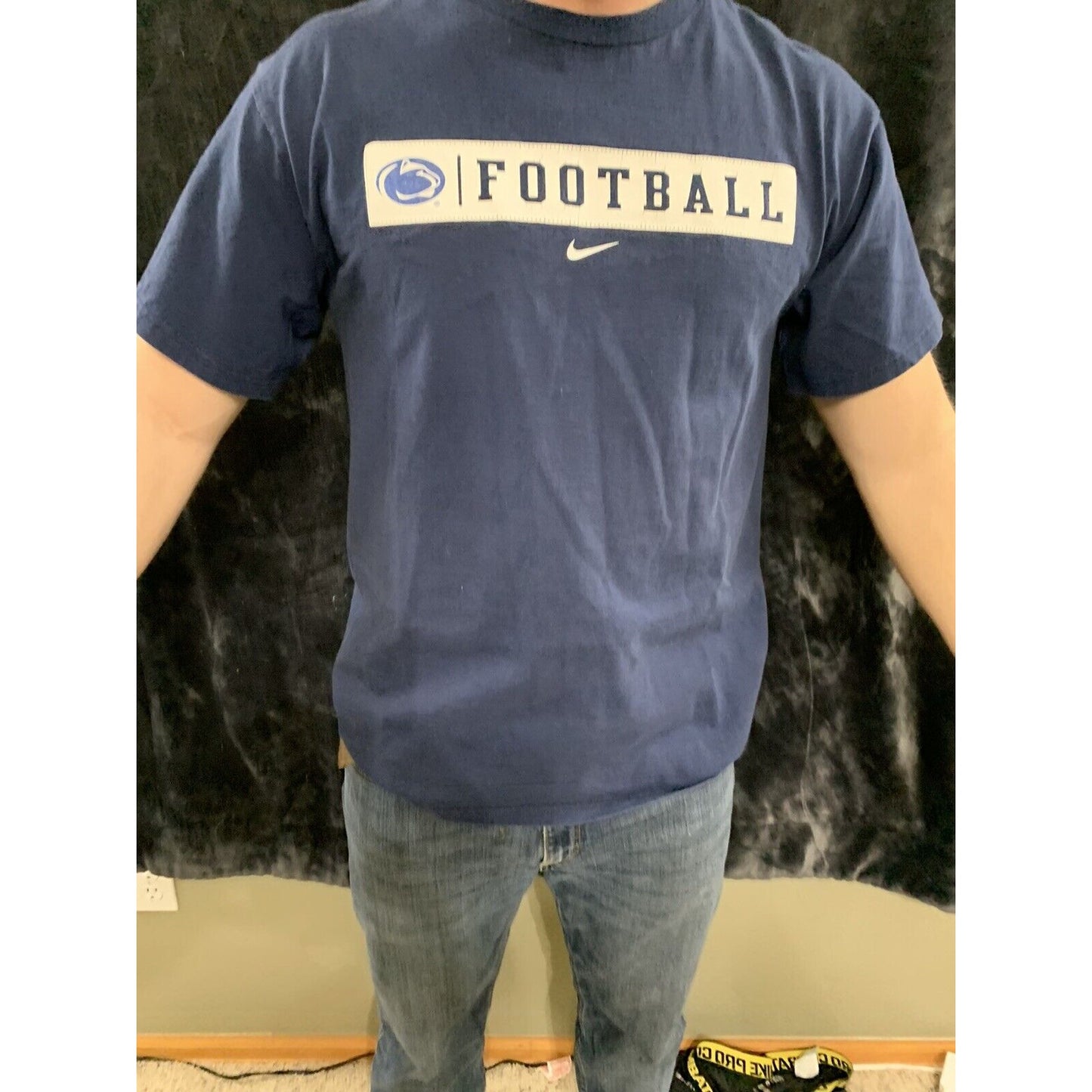 Nike Men’s Penn State PSU Football Shirt Tshirt Size Medium Blue