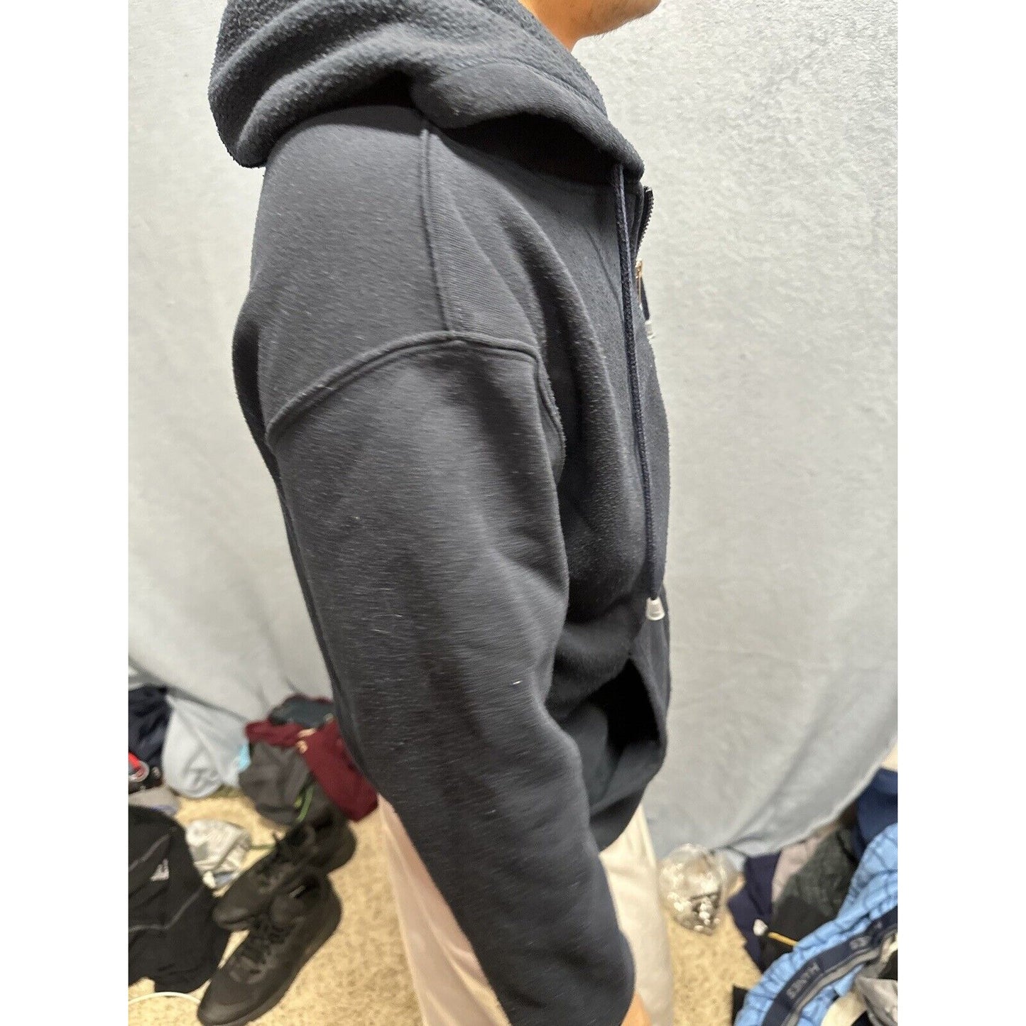 Men’s Dark Blue Full Zip Hoodie Las Vegas Medium DC Classic Polyester