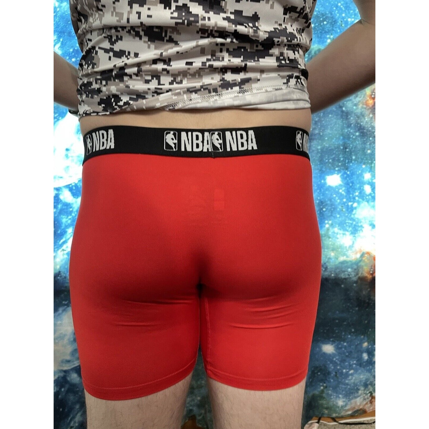 Men's NBA Small Red Compression Shorts