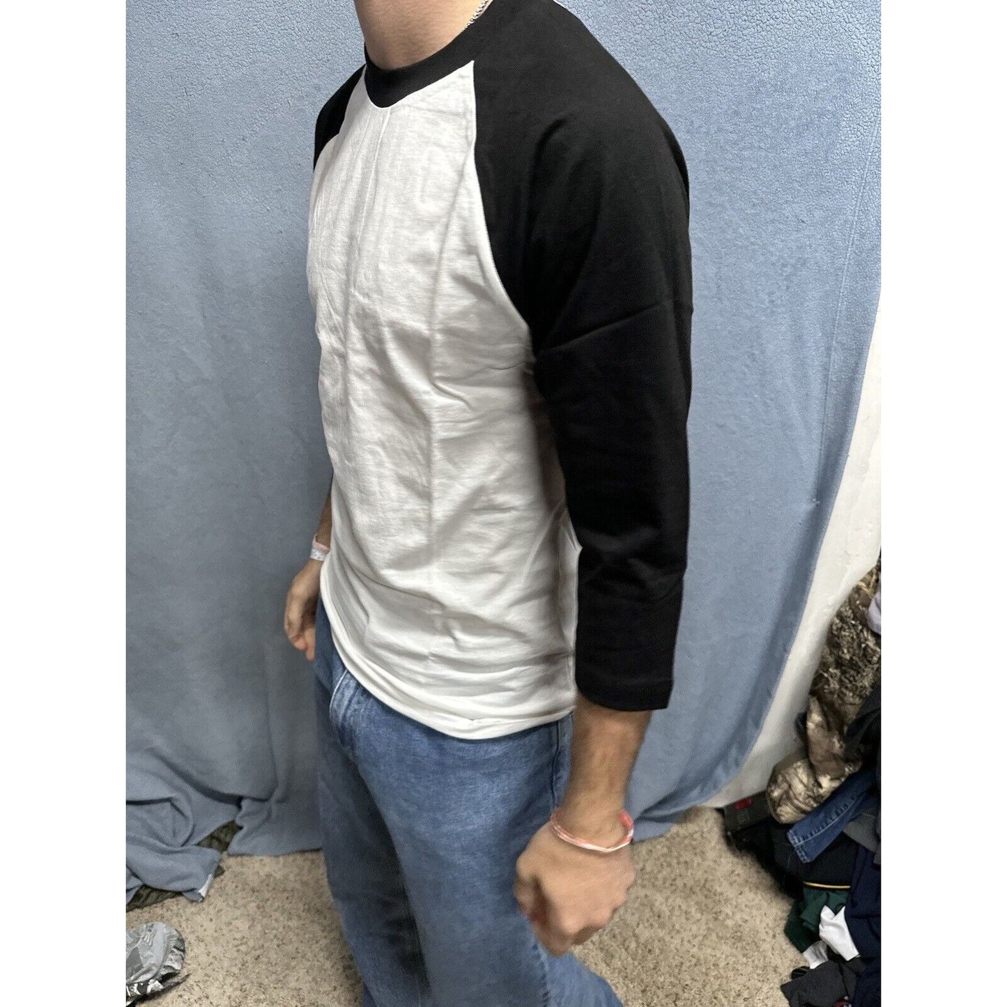 Men’s Black And White Champro Small Baseball Undershirt Jersey