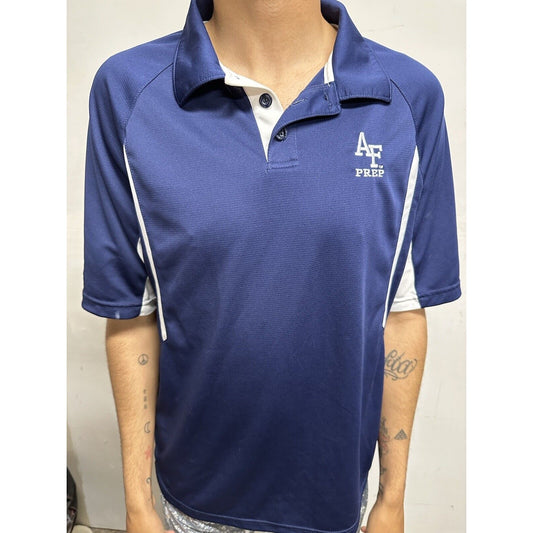 Men’s Air Force Academy Prep School Blue Polo Shirt Medium Holloway