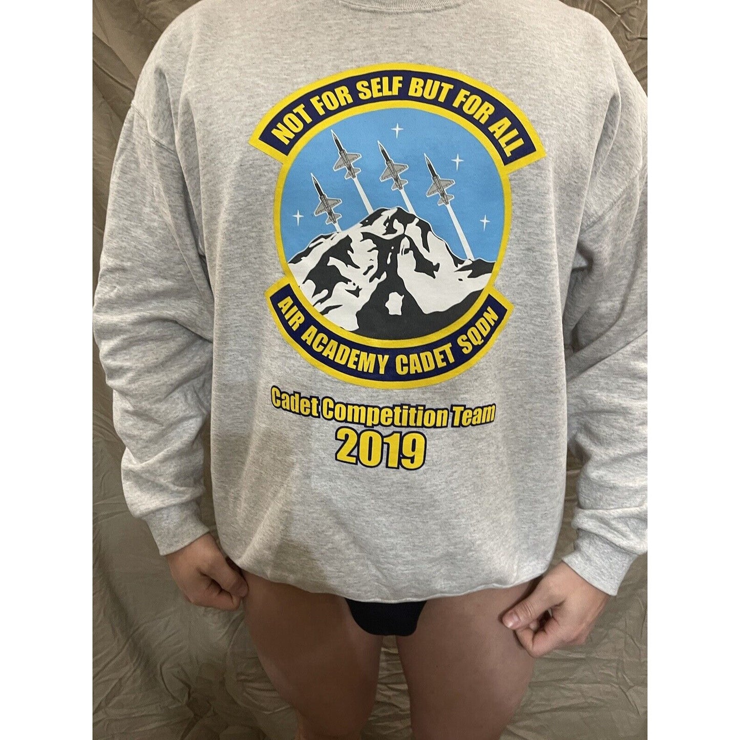 Men's Gray XL Air Academy cadet sweatshirt pullover