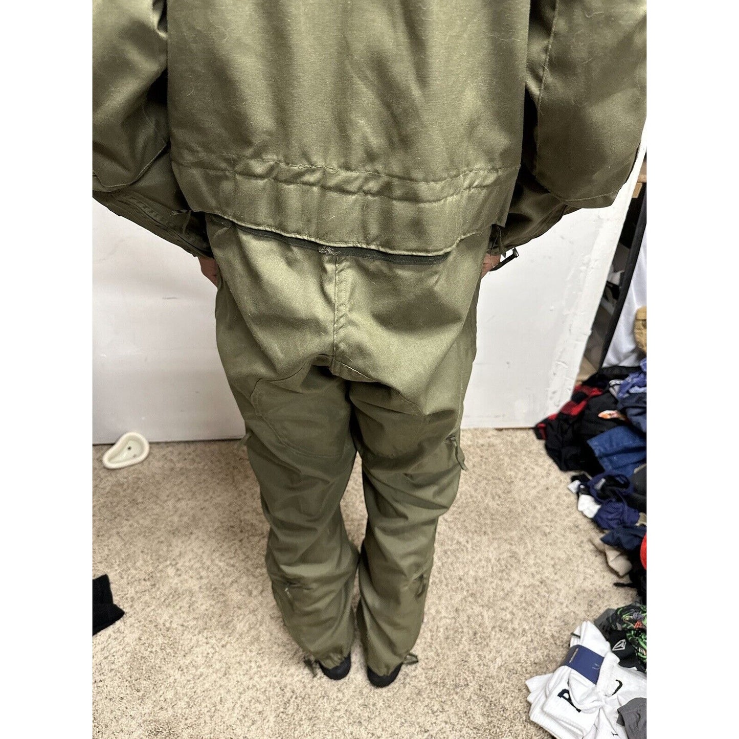 Men’s US Army Overalls Large Regular Military Uniform Combat With Patches