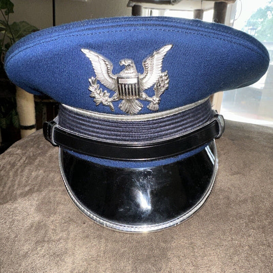Air Force Bernard Cap Company Size 7 1/8 Wheel Cap Dress Cover Blue