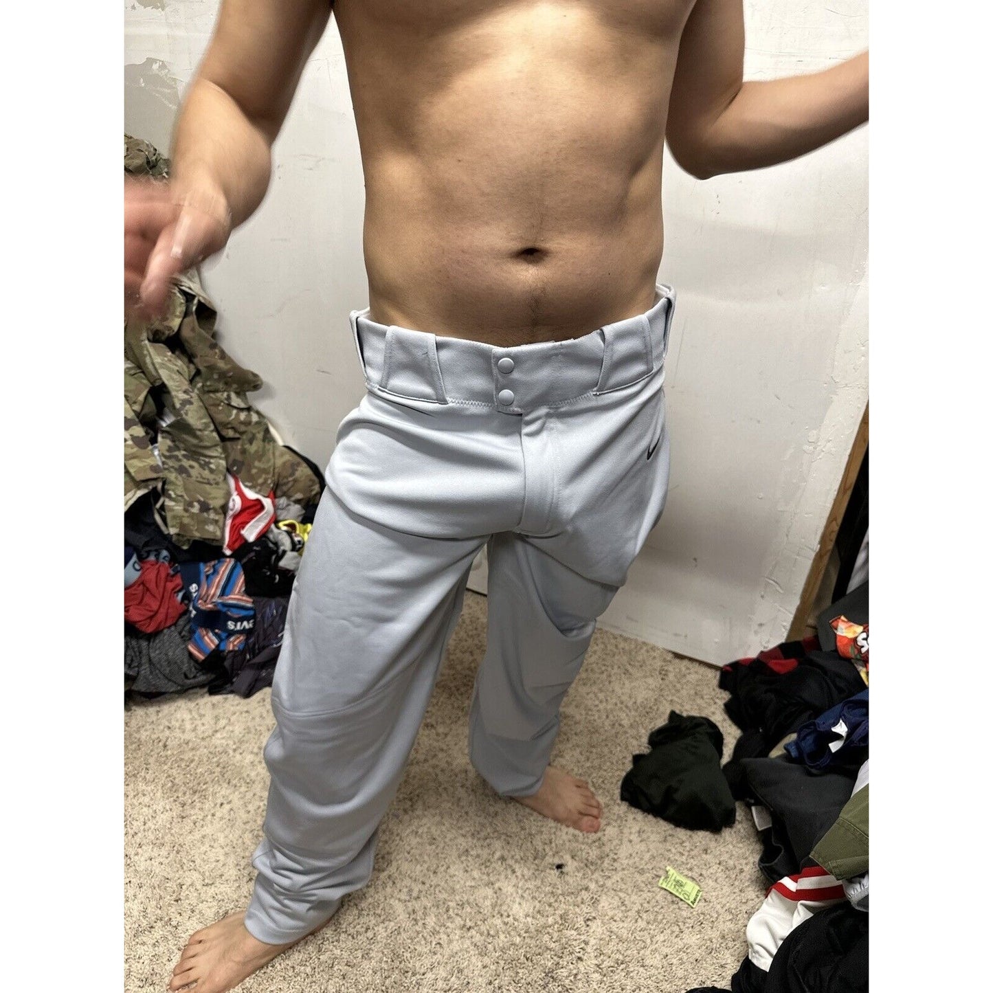 Men’s Gray Team Nike Baseball Pants Size Large