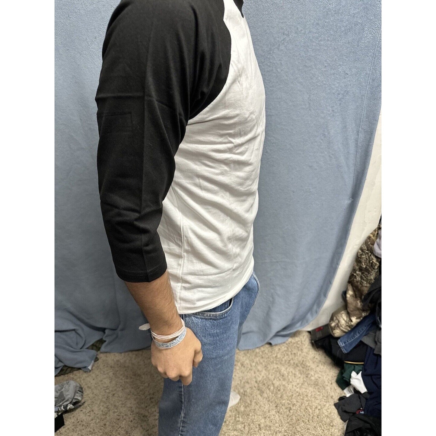 Men’s Black And White Champro Small Baseball Undershirt Jersey