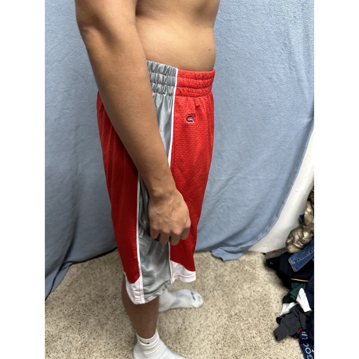Men’s Red Ohio State Large Colosseum Athletic Shorts With Pockets