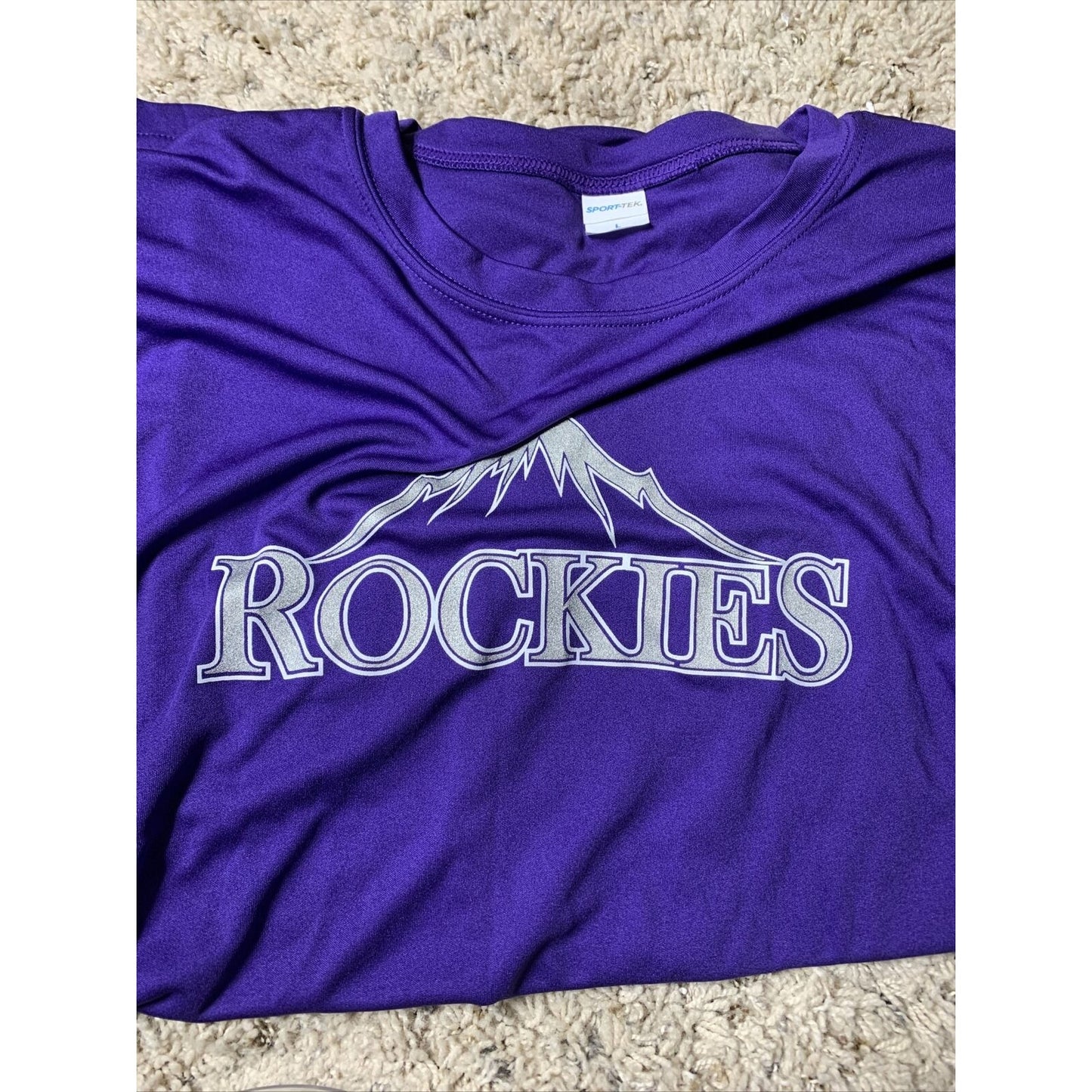 Colorado Rockies Moisture Wicking Sport-tek T-shirt Large