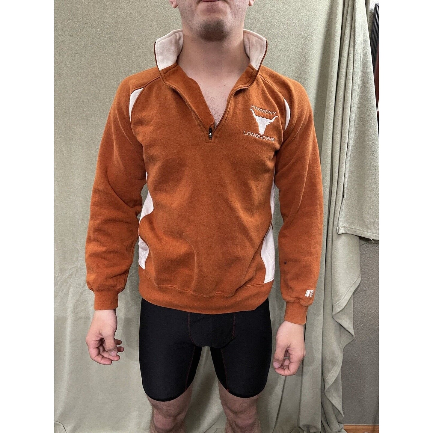 Russell Athletic Team Issue Small 1/4 Zip Harmony Longhorns