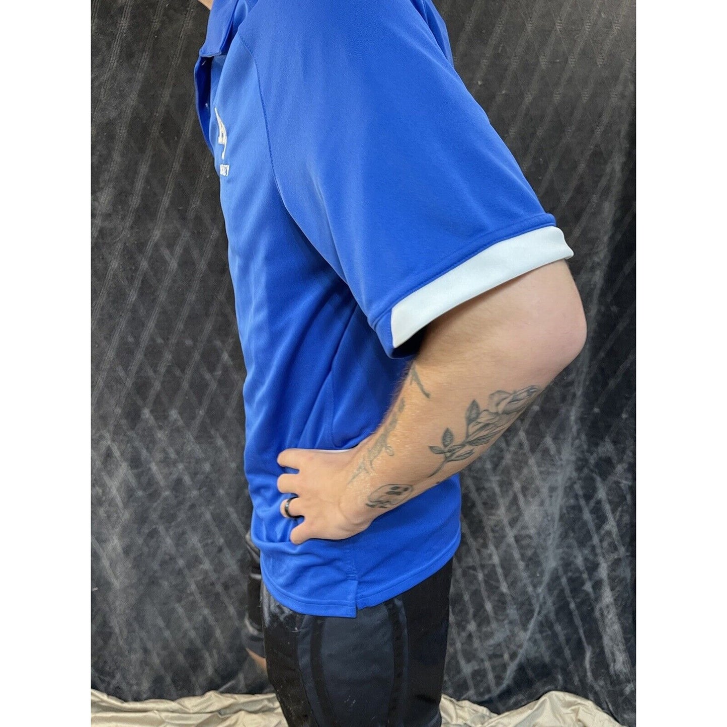 men’s air force falcons usafa academy nike dri fit medium hockey polo shirt