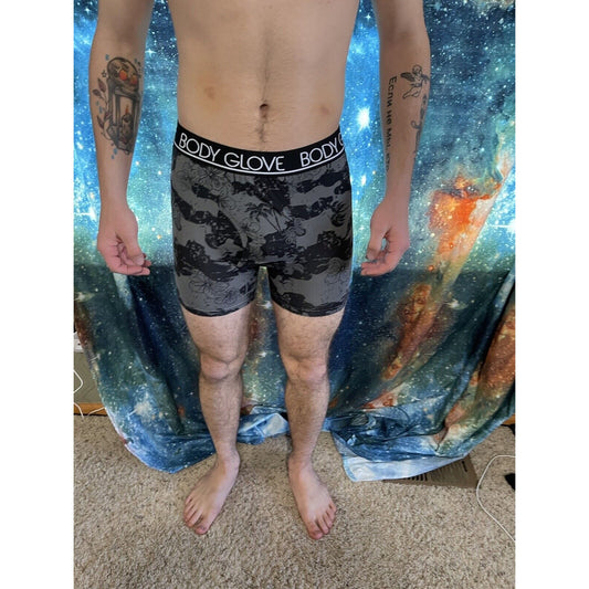 men's body glove black floral medium compression shorts New And Unworn
