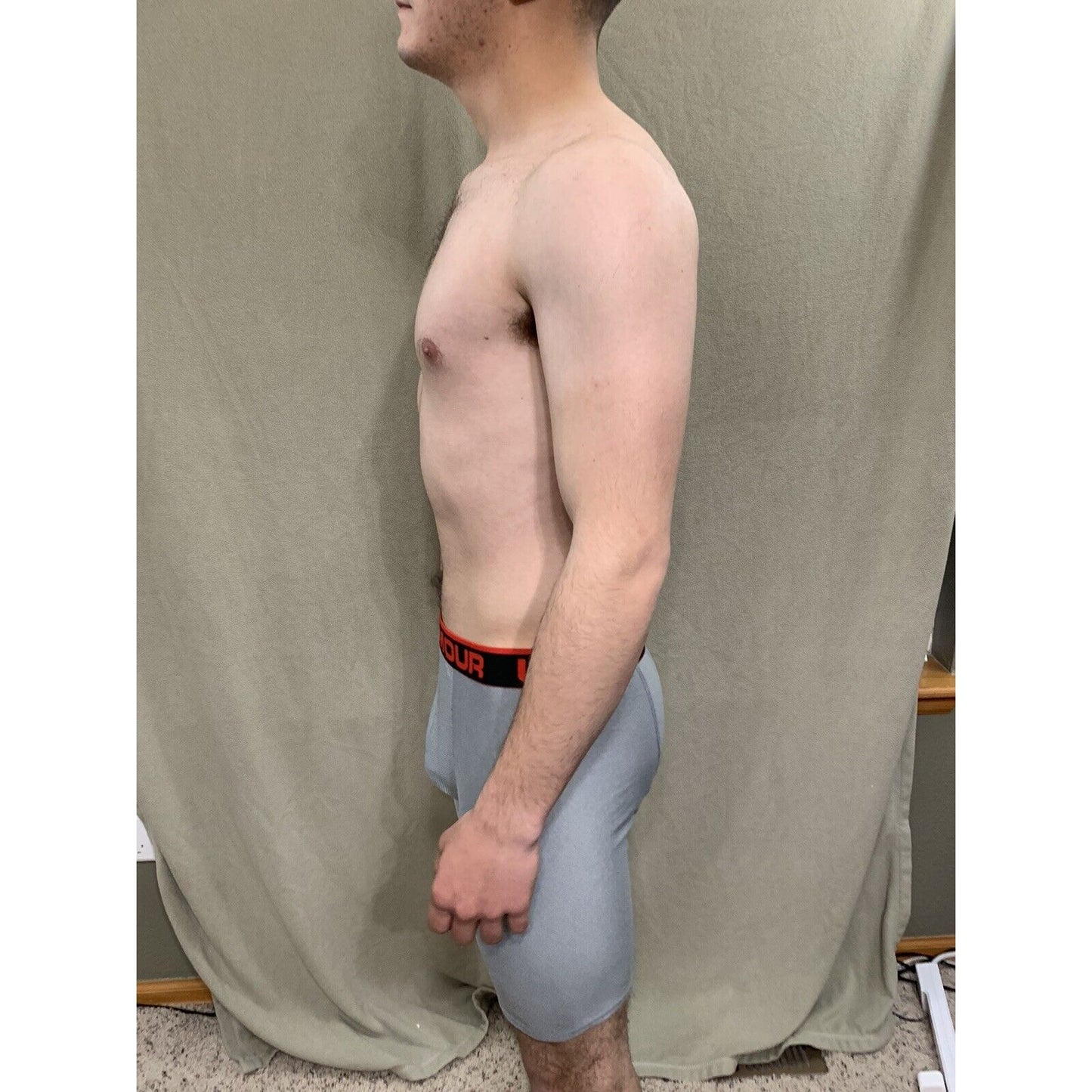 Men’s Gray With Black/Red Band under armour Ua boxerjock 6” Size Small