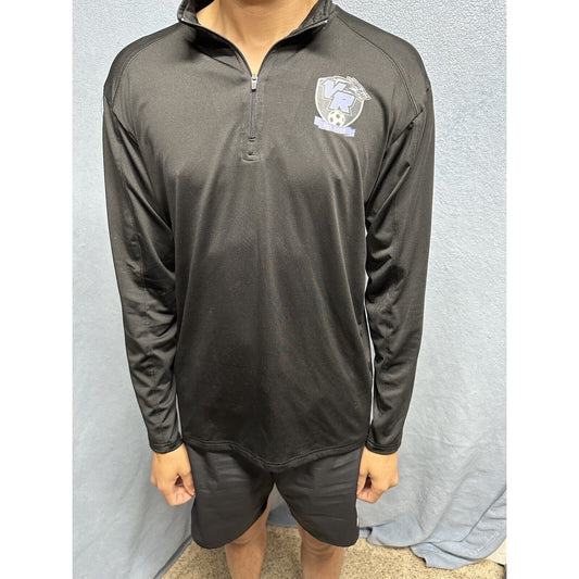 Men’s Black BSN Sports Large Quarter Zip Pullover Vista Ridge High School Soccer