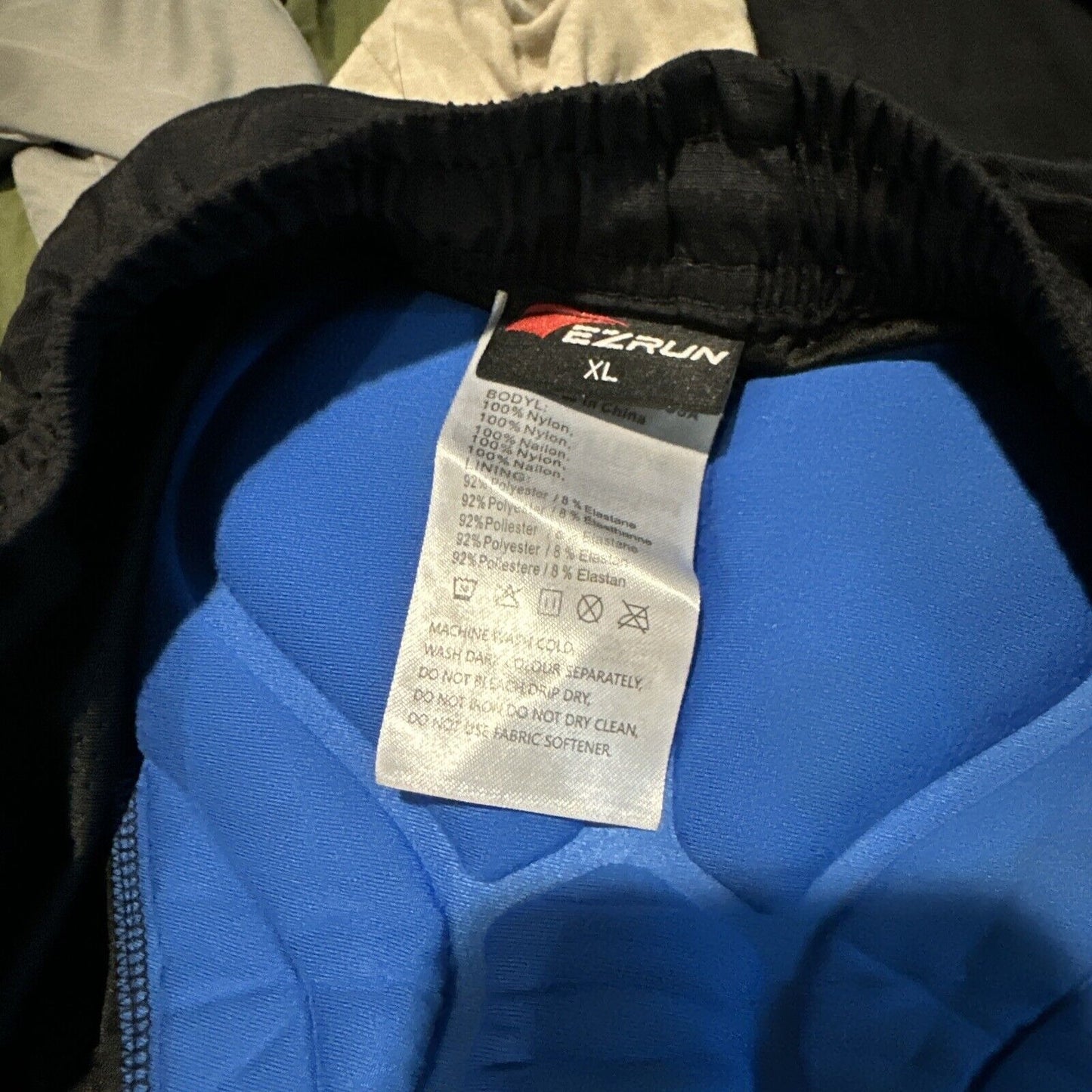 Men’s Black Ezrun XL Padded Bike Cycle Shorts
