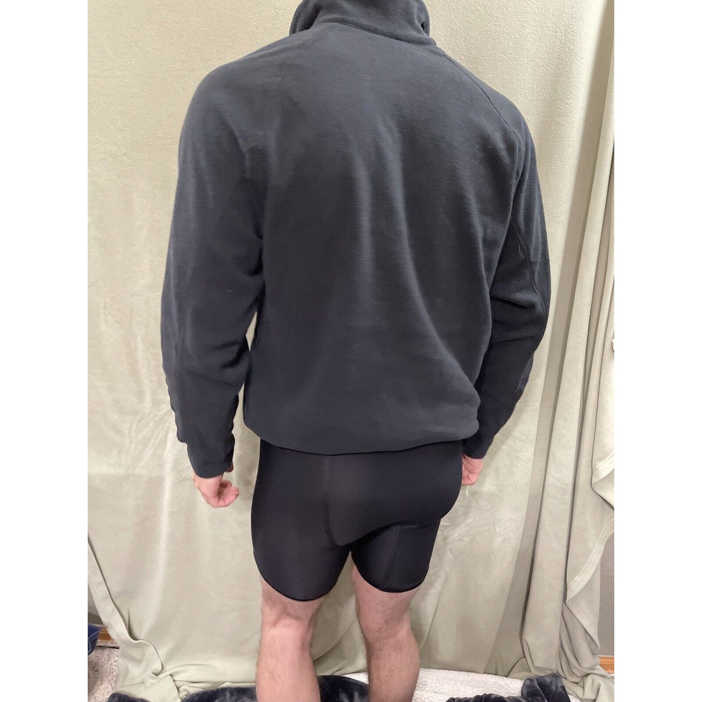 Men’s Black Columbia Fleece Jacket Bear Logo Size Small