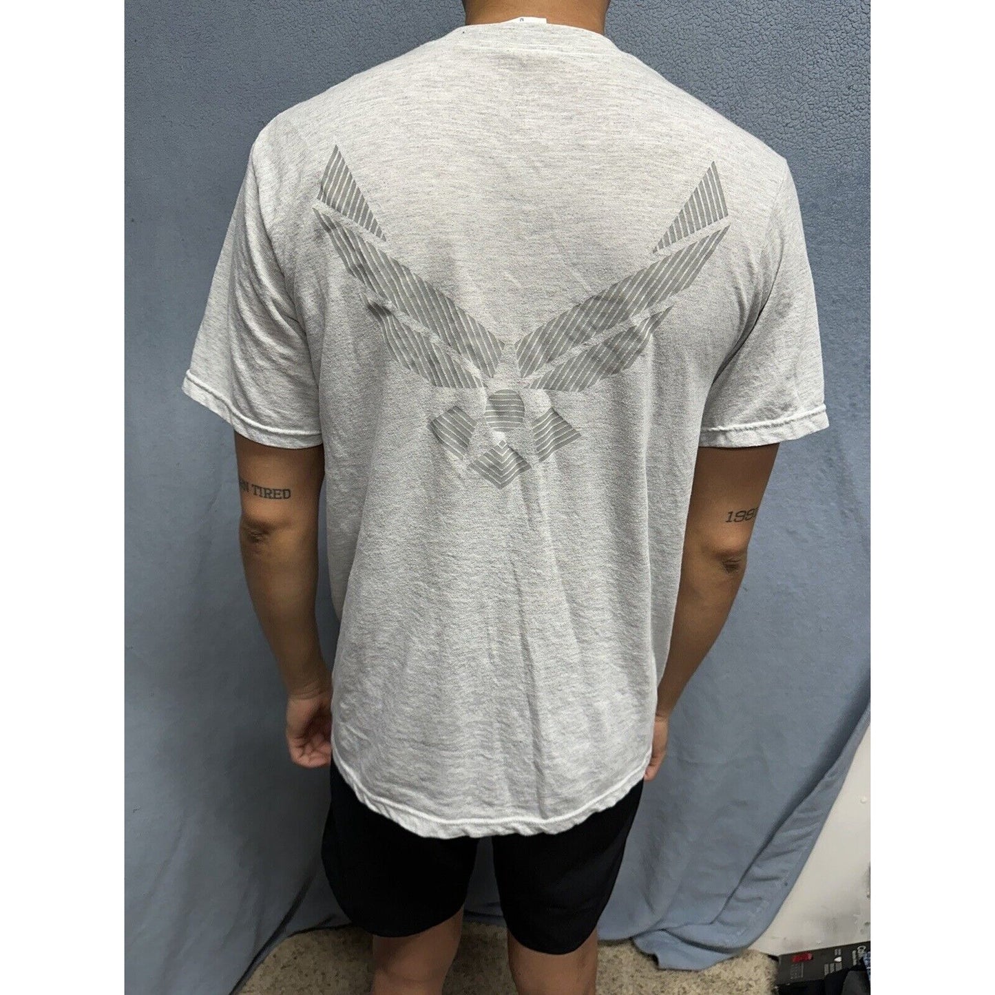 Men’s Soffe Dri Release Medium USAF Pt Uniform Shirt Top Short Sleeve