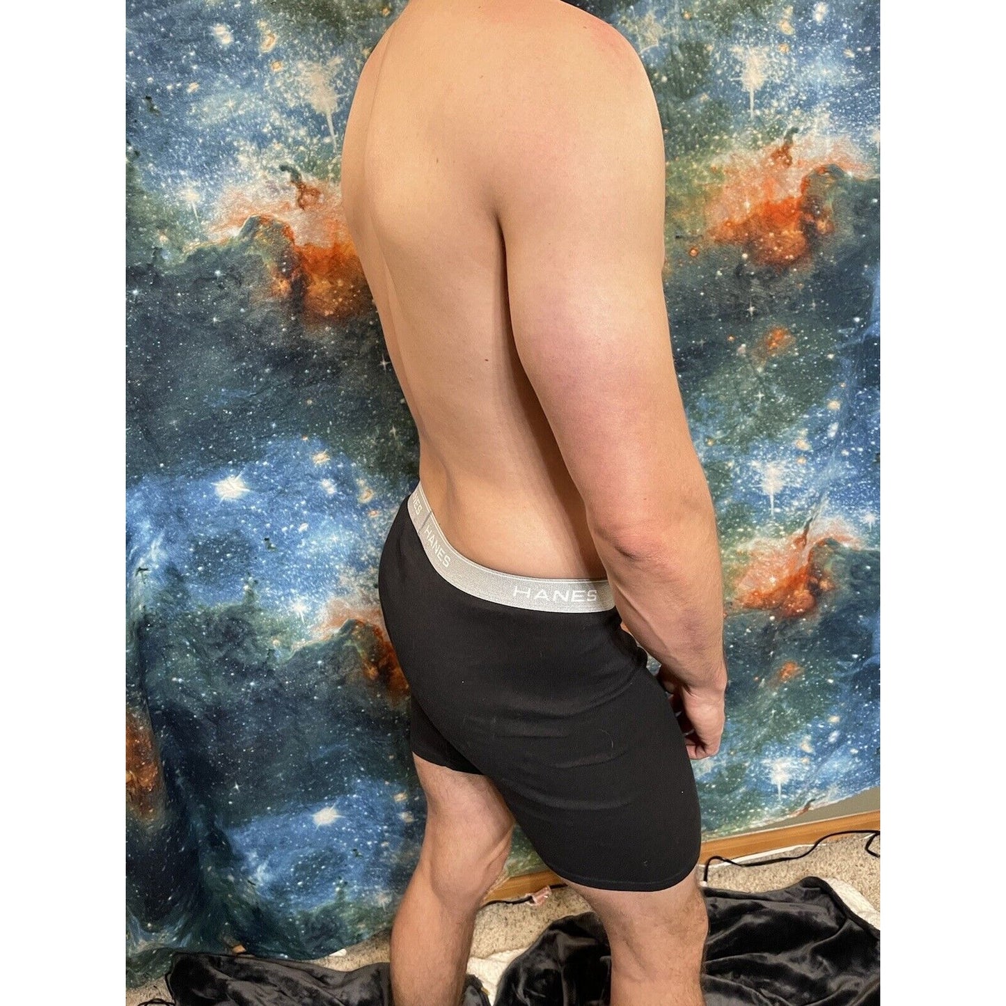 Men’s Hanes Medium Black Boxer briefs new and unworn
