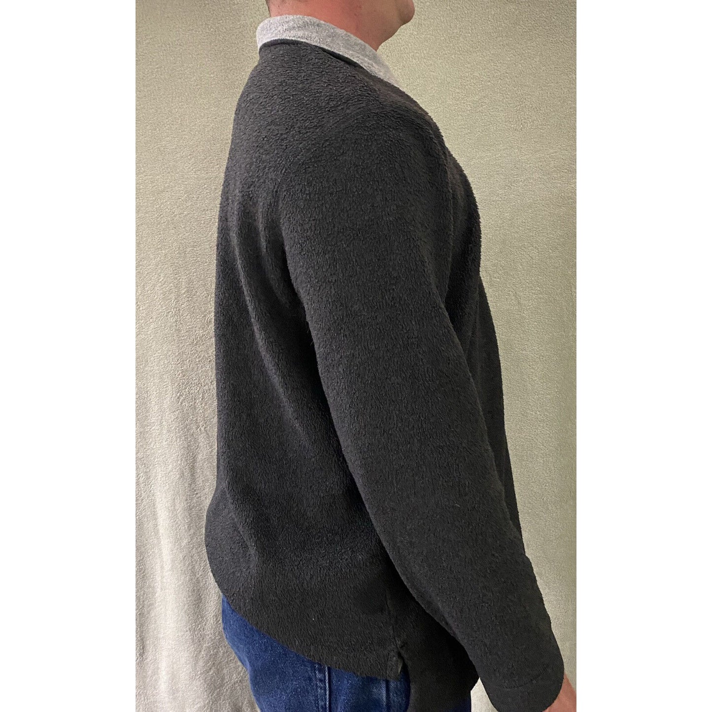 Vintage Catalina Men’s XL Dark Gray 1/4-Zip Polyester Soft Furry Jacket