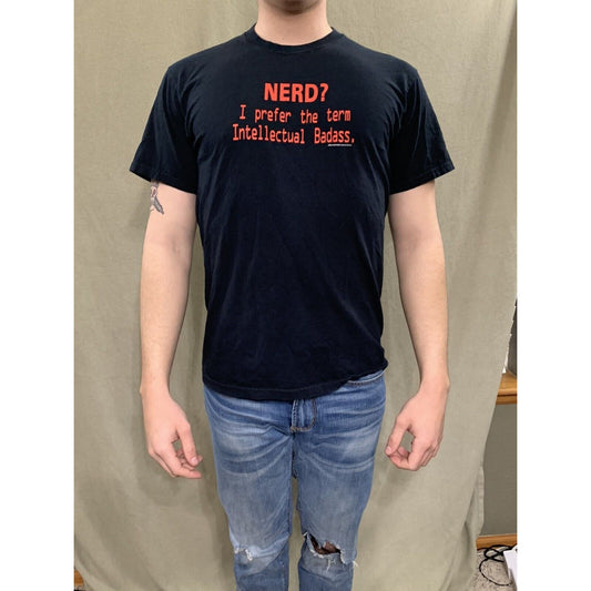 Fruit Of The Loom Medium Black Shirt Nerd? I Prefer The Term Intellectual Badass