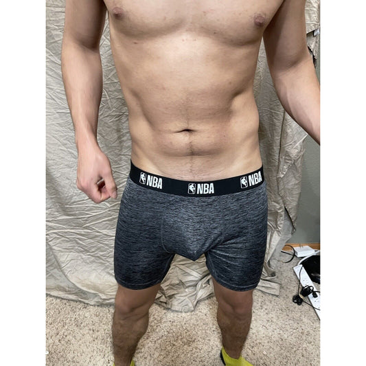 men's NBA gray polyester spandex compression shorts Medium New And Unworn