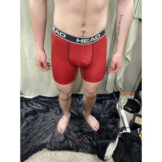 Head Brand Compression Shorts Medium Red With Black Pattern 1 Pair New