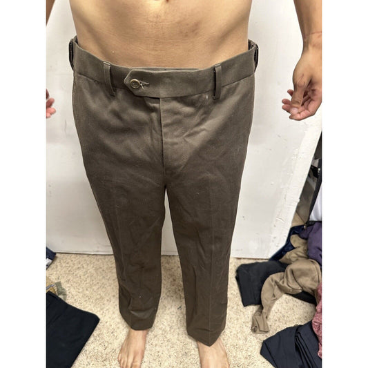 Men’s Kenneth Morton Size 33 Short Root beer Color Brown Slacks Pants