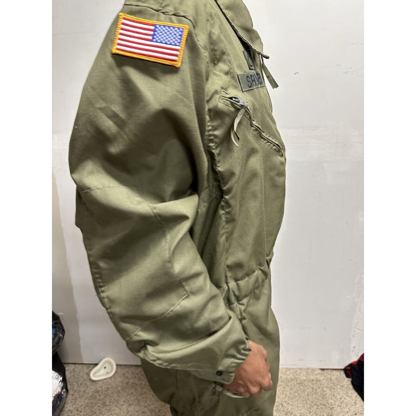 Men’s US Army Overalls Large Regular Military Uniform Combat With Patches