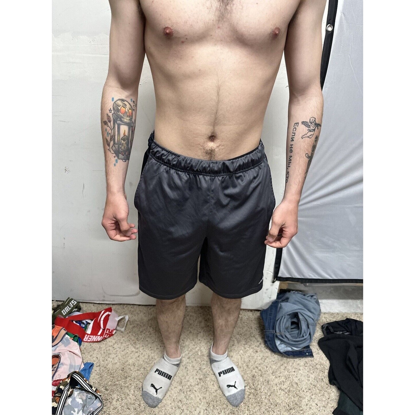 Men’s Gray Russell Athletics Medium Shorts