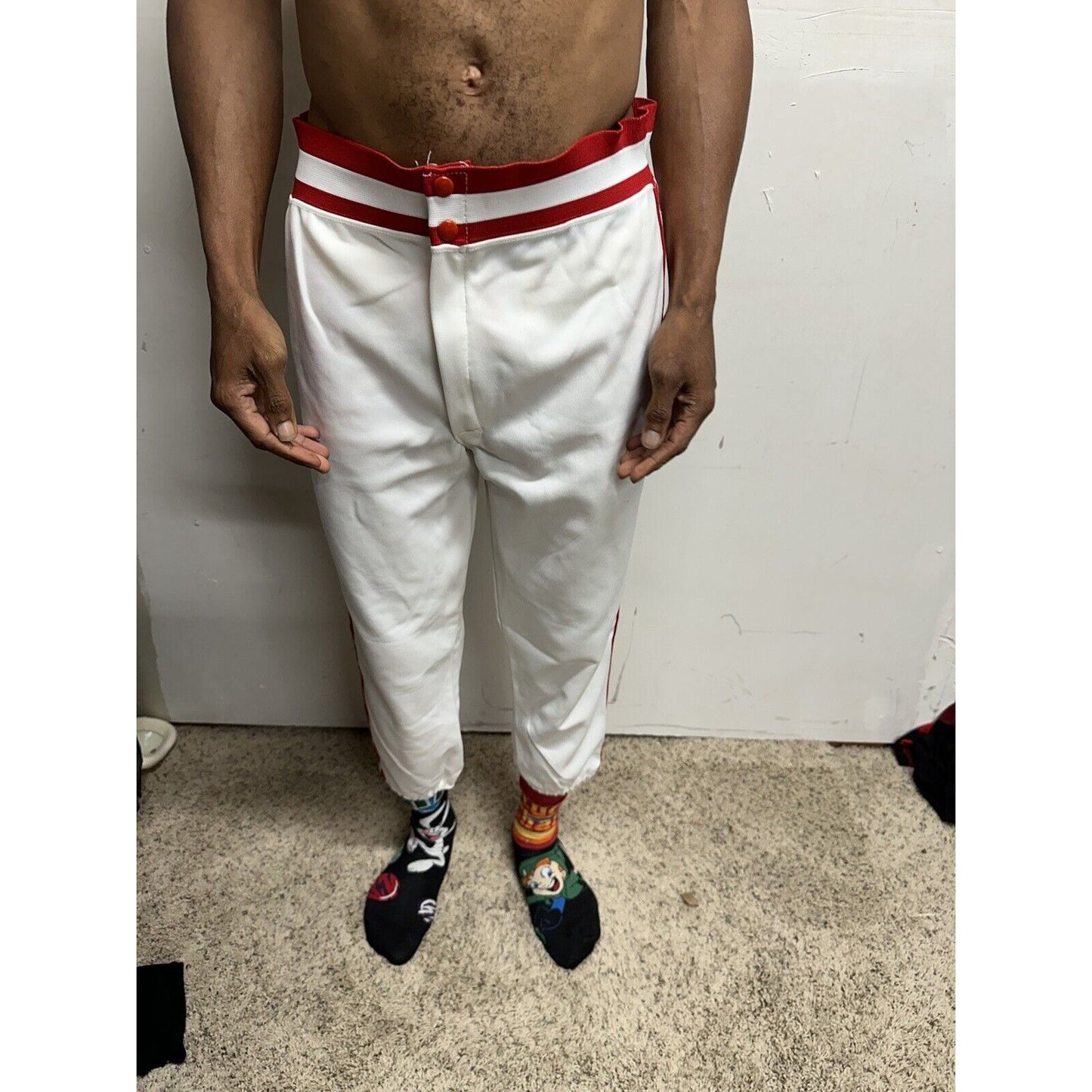 Men’s Pride XL Baseball Pants White And Red