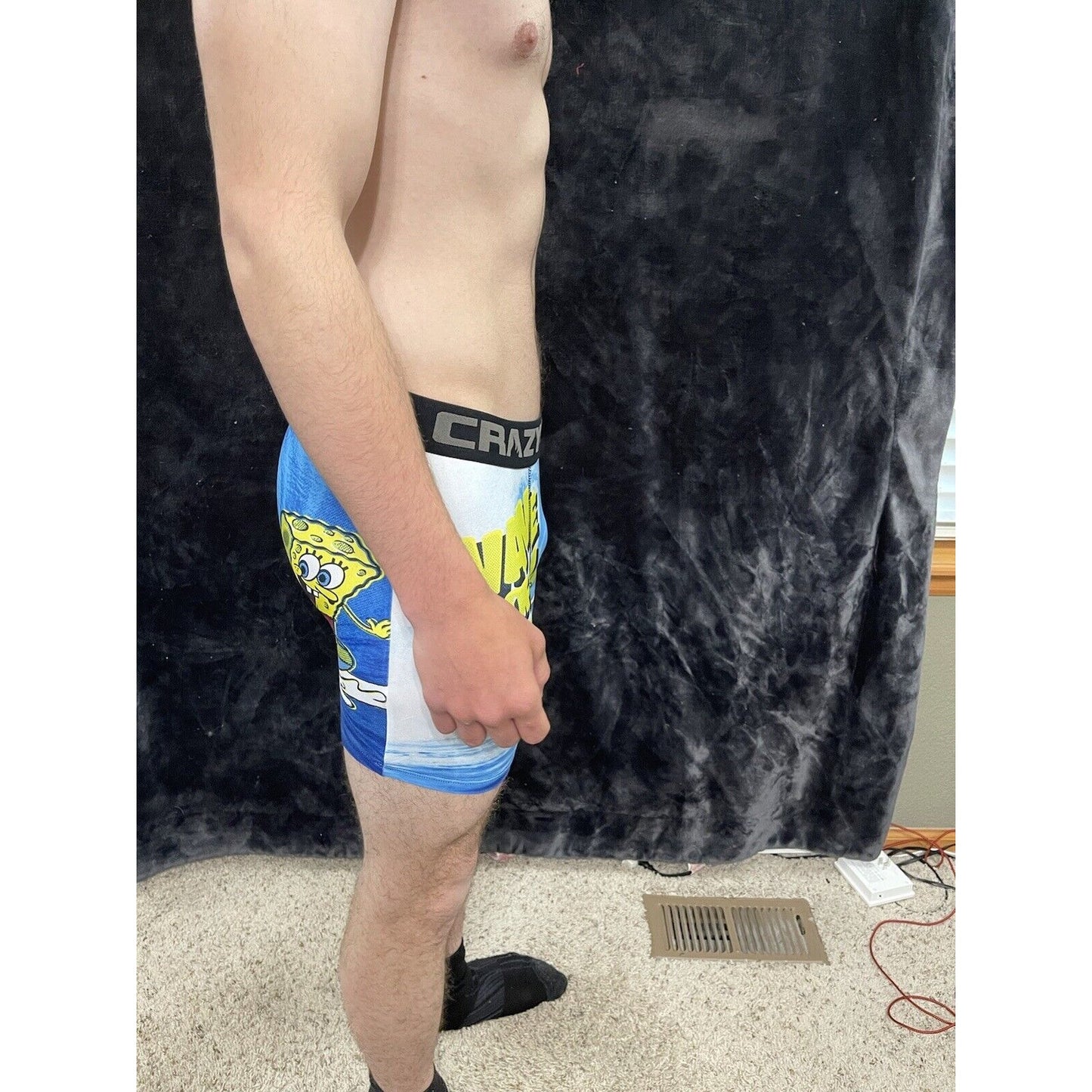 Men’s Crazy Boxer Spongebob Squarepants Size Small Boxer Briefs Blue