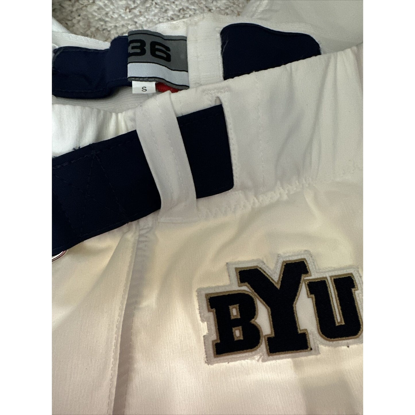 Men’s White BYU Football Pants Nike Size 36