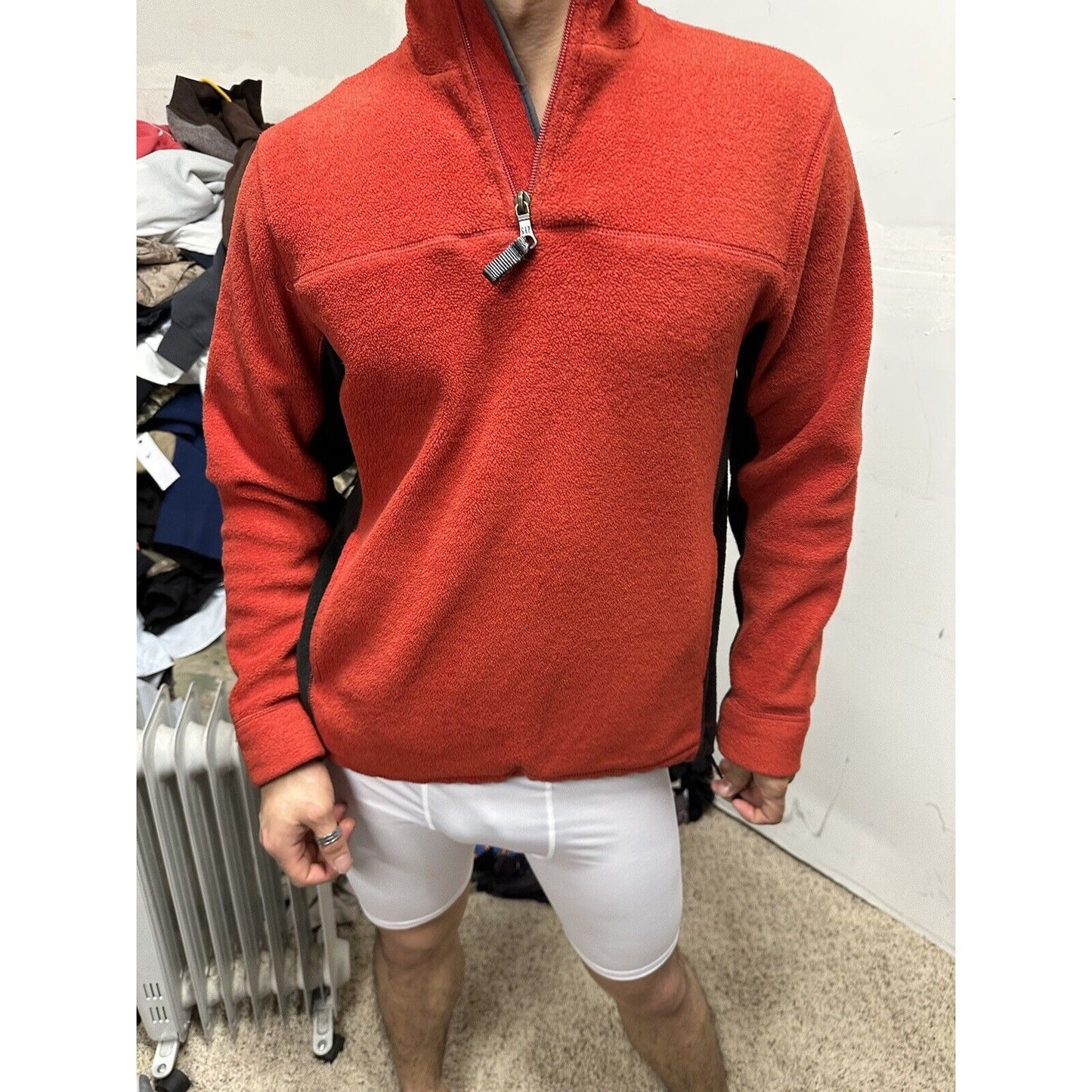 Men’s Red Small 1/4 Zip Gap Pullover Jacket
