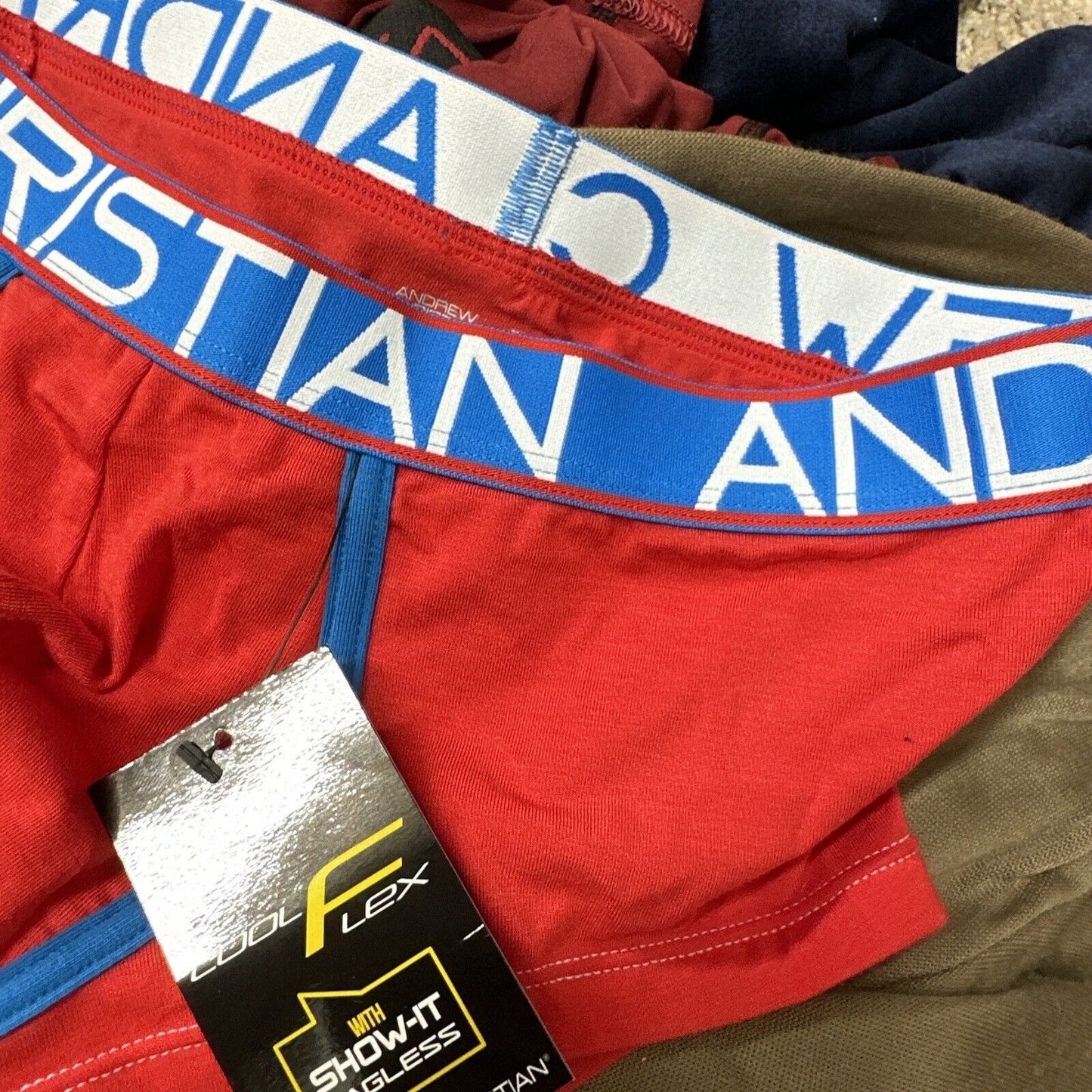 Andrew Christian Small Red Cool Flex Briefs