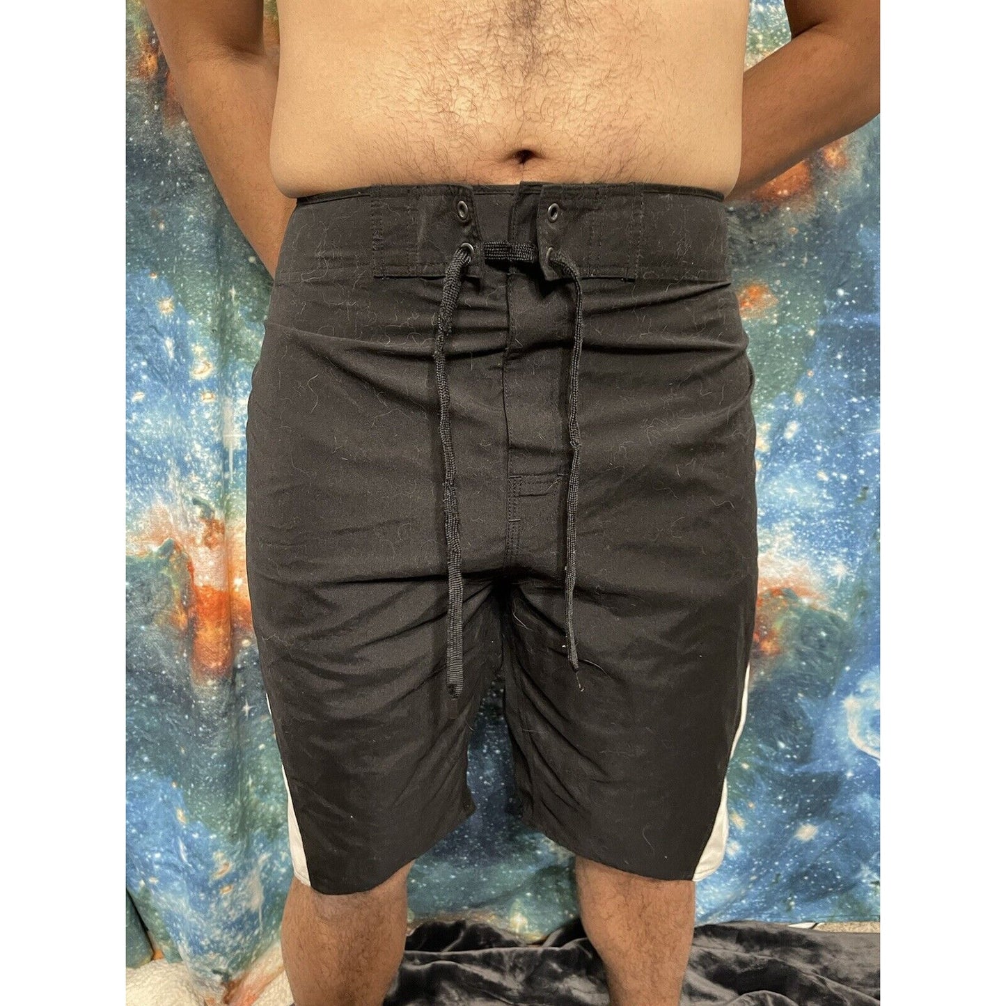 Men’s Rodeo C&A XXL Black and White Board Shorts