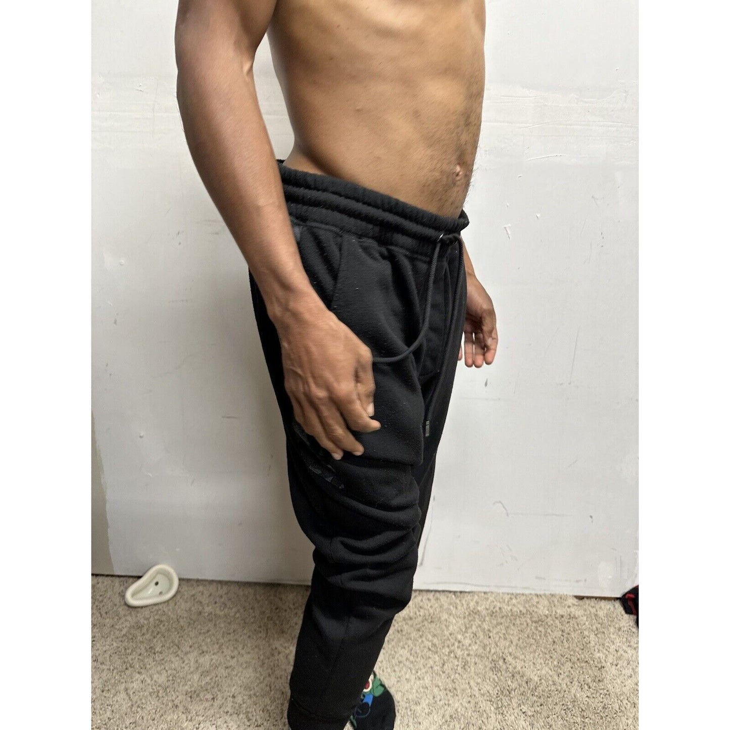 Men’s RBX Black Large With Camo Sweat Pants With Pockets