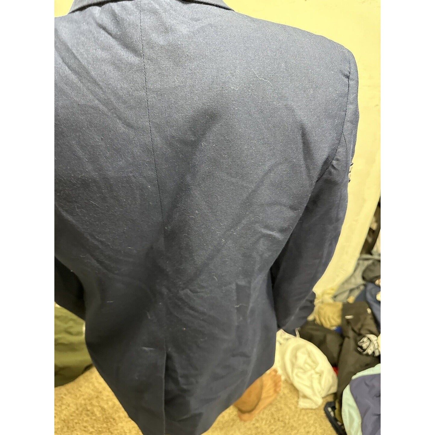 Men’s USAF Air Force Service Dress Coat Jacket Uniform 40R With Sewn Rank